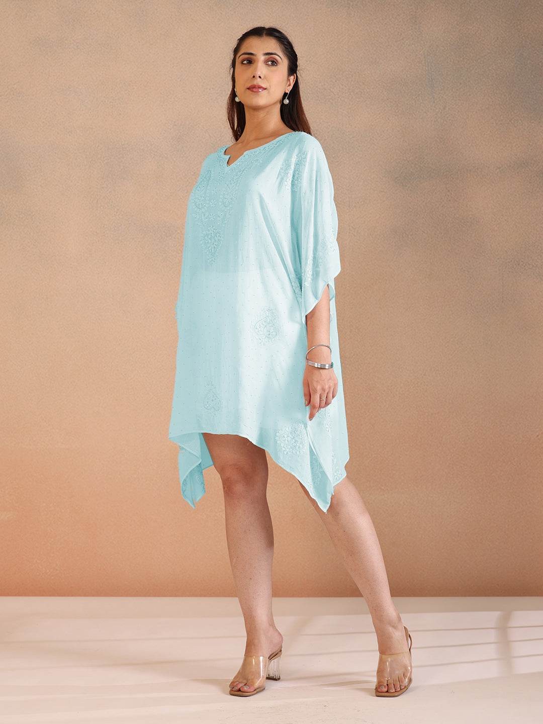 ZIYA GEORGETTE KAFTAN - KRI CHIKANKARI